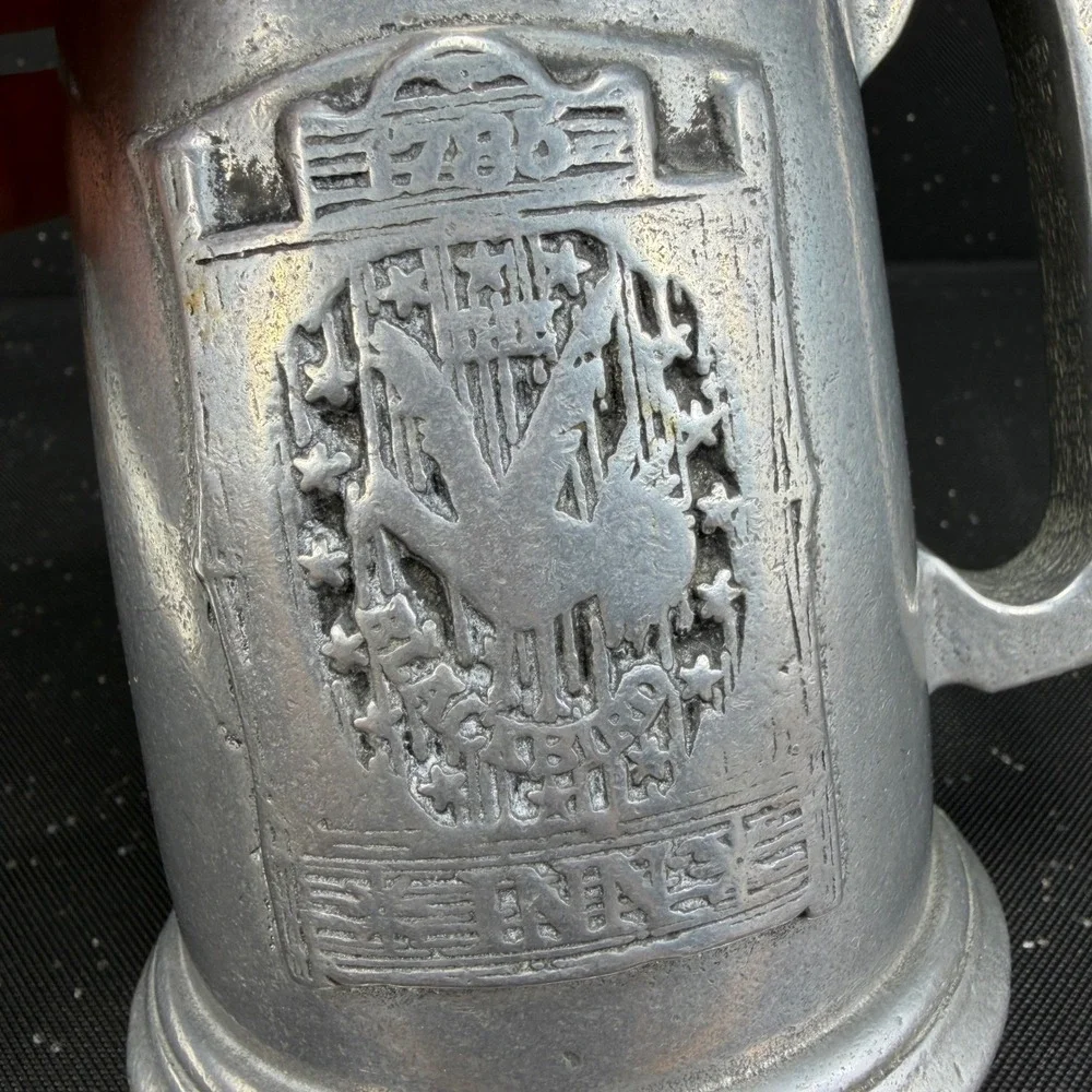 Vintage Wilton Armetale Blackbird Inn 1786 Pewter Beer Stein Tankard Mug 5in
